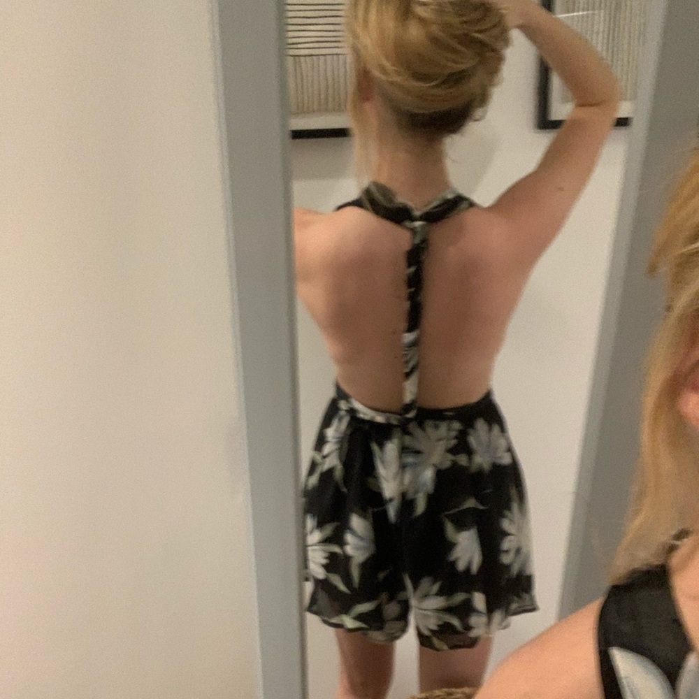 L’ATISE black and floral romper